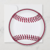 Invitation de la fête d'anniversaire de baseball (Dos)