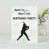 Invitation de la fête d'anniversaire de baseball (Debout devant)