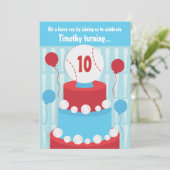 Invitation de la fête d'anniversaire de baseball (Debout devant)