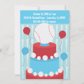 Invitation de la fête d'anniversaire de baseball (Dos)