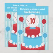 Invitation de la fête d'anniversaire de baseball (Devant / Derrière)