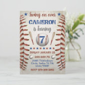 Invitation de la fête d'anniversaire de baseball (Debout devant)