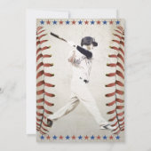 Invitation de la fête d'anniversaire de baseball (Dos)
