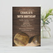 Invitation de la fête d'anniversaire de baseball V (Debout devant)