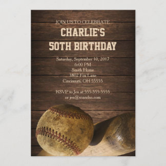 Invitation de la fête d'anniversaire de baseball V
