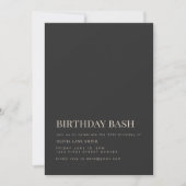 Invitation de la fête d'anniversaire de Black Goth (Devant)