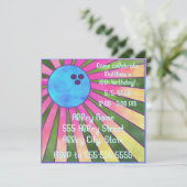 Invitation de la fête d'anniversaire de Bowling co (Debout devant)