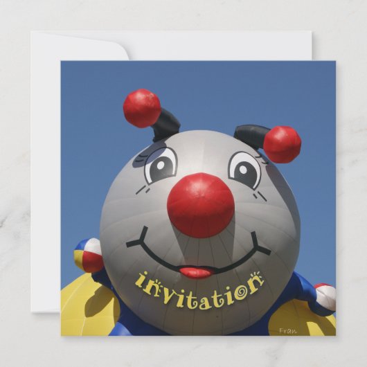 invitation de la fête d'anniversaire de bug (Devant)