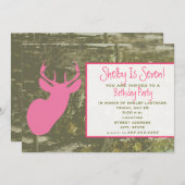 Invitation de la fête d'anniversaire de Camo & Pin (Devant / Derrière)