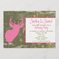 Invitation de la fête d'anniversaire de Camo & Pin