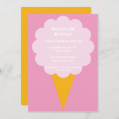 Invitation de la fête d'anniversaire de Candy Kid, (Devant / Derrière)