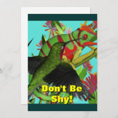 Invitation de la fête d'anniversaire de Chameleon (Devant / Derrière)