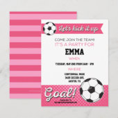 Invitation de la fête d'anniversaire de football 4 (Devant / Derrière)