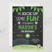 Invitation de la fête d'anniversaire de football n (Devant)