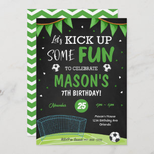 Invitation de la fête d'anniversaire de football n