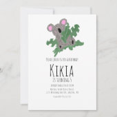 Invitation de la fête d'anniversaire de Koala (Devant)