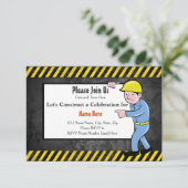 Invitation de la fête d'anniversaire de la constru (Debout devant)