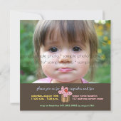 Invitation de la fête d'anniversaire de la Fille d (Dos)