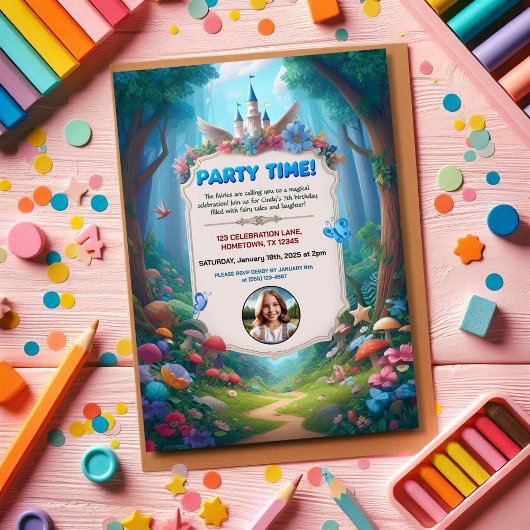 Invitation de la fête d'anniversaire de la forêt d