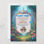 Invitation de la fête d'anniversaire de la forêt d (Devant)