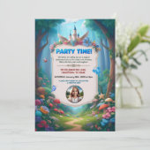 Invitation de la fête d'anniversaire de la forêt d (Debout devant)
