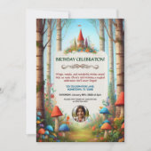 Invitation de la fête d'anniversaire de la forêt d (Devant)
