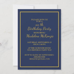 Invitation de la fête d'anniversaire de la Marine 