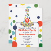 Invitation de la fête d'anniversaire de la Polka D (Devant / Derrière)