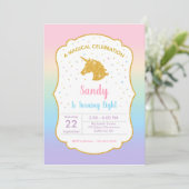 Invitation de la fête d'anniversaire de la Unicorn (Debout devant)