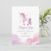 Invitation de la fête d'anniversaire de la Unicorn (Debout devant)
