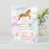 Invitation de la fête d'anniversaire de la Unicorn (Debout devant)