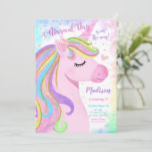 Invitation de la fête d'anniversaire de la Unicorn (Debout devant)