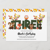 Invitation de la fête d'anniversaire de l'animal f (Devant / Derrière)