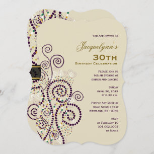 Invitation de la fête d'anniversaire de l'Elegant 