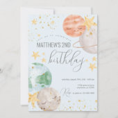 Invitation de la fête d'anniversaire de l'espace e (Devant)