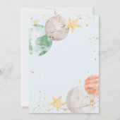 Invitation de la fête d'anniversaire de l'espace e (Dos)