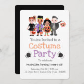 Invitation de la fête d'anniversaire de l'Hallowee (Devant / Derrière)