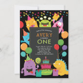 Invitation de la fête d'anniversaire de Little Mon (Devant)