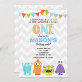 Invitation de la fête d'anniversaire de Little Mon (Devant / Derrière)