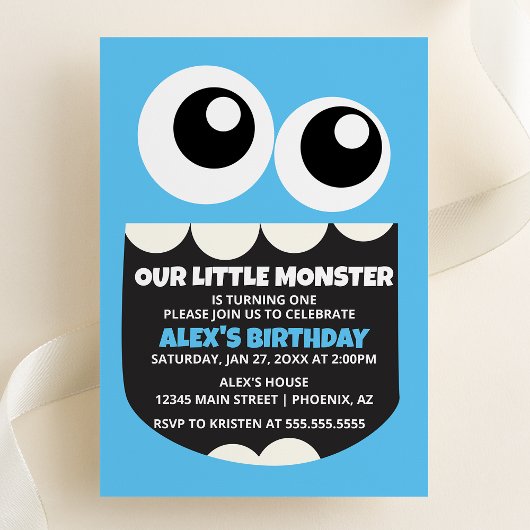 Invitation de la fête d'anniversaire de Little Mon