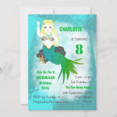 Invitation de la fête d'anniversaire de natation (Devant)