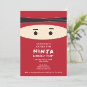 Invitation de la fête d'anniversaire de Red Ninja (Debout devant)