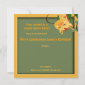 Invitation de la fête d'anniversaire des animaux d (Dos)