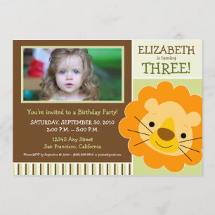 Invitation de la fête d'anniversaire des Filles du