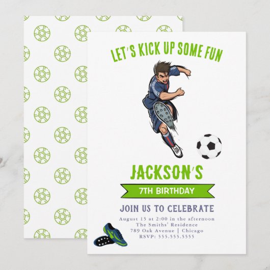 Invitation de la fête d'anniversaire des garçons d (Devant / Derrière)