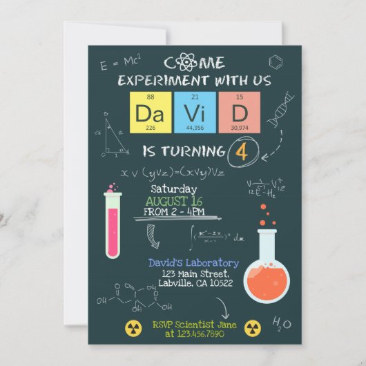 Invitation de la fête d'anniversaire du Laboratoir (Devant)