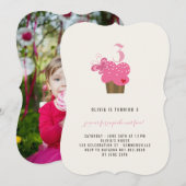 Invitation de la fête d'anniversaire du papillon F (Devant / Derrière)