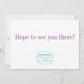 Invitation de la fête d'anniversaire du papillon P (Dos)