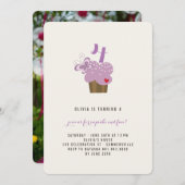 Invitation de la fête d'anniversaire du papillon p (Devant / Derrière)