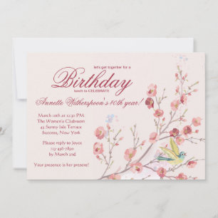 Invitation de la fête d'anniversaire du Printemps